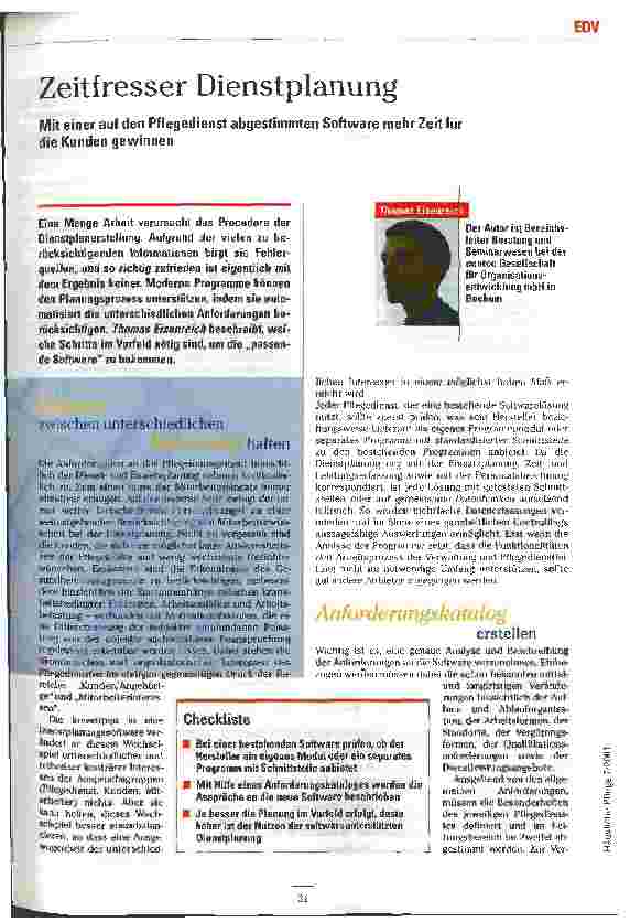 Vorschauseite 1: Zeitfresser Dienstplanung