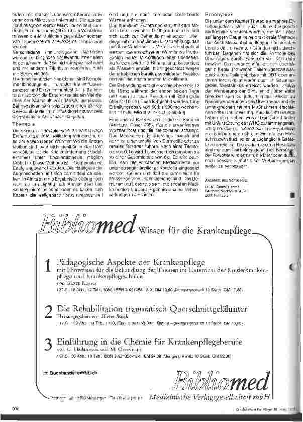 Vorschauseite 5: Wurminfektionen - Filaiasis