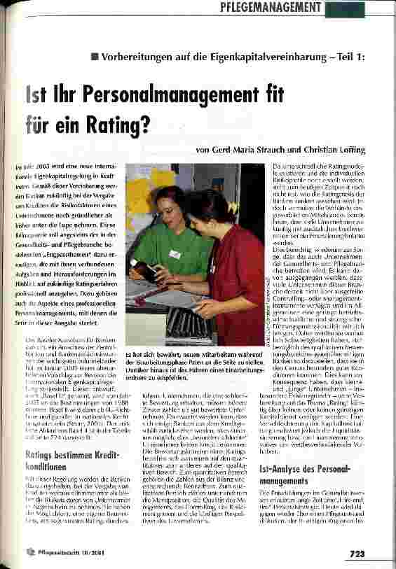 Vorschauseite 1: Ist Ihr Personalmanagement fit für ein Rating? Vorbereitungen auf die Eigenkapitalvereinbarung - Teil 1