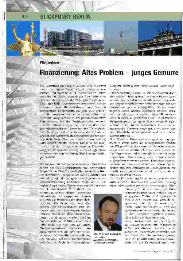 Vorschauseite 1: Finanzierung: Altes Problem - junges Gemurre