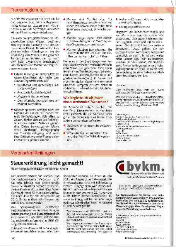 Vorschauseite 4: Wie geht der Mann mit einer lebensbedrohenden Erkrankung um?