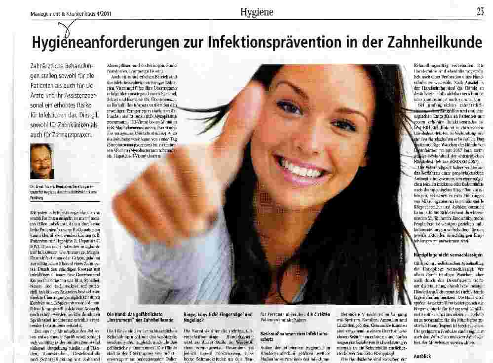Vorschauseite 1: Hygieneanforderungen zur Infektionsprävention in der Zahnheilkunde