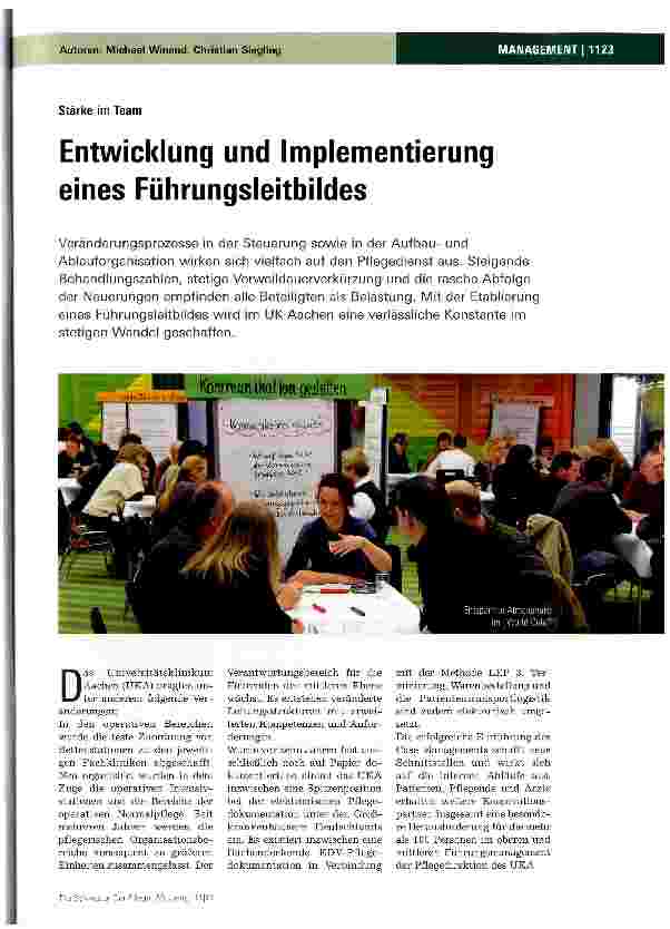 Vorschauseite 1: Entwicklung und Implementierung eines Führungsleitbildes