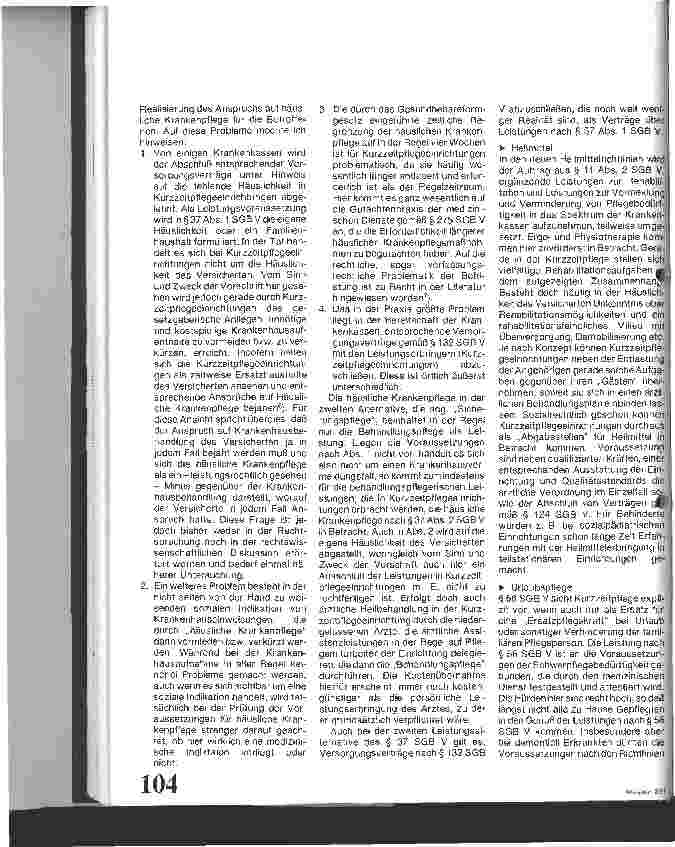 Vorschauseite 3: Kurzzeitpflege - Rechtgrundlagen ihrer Finanzierung