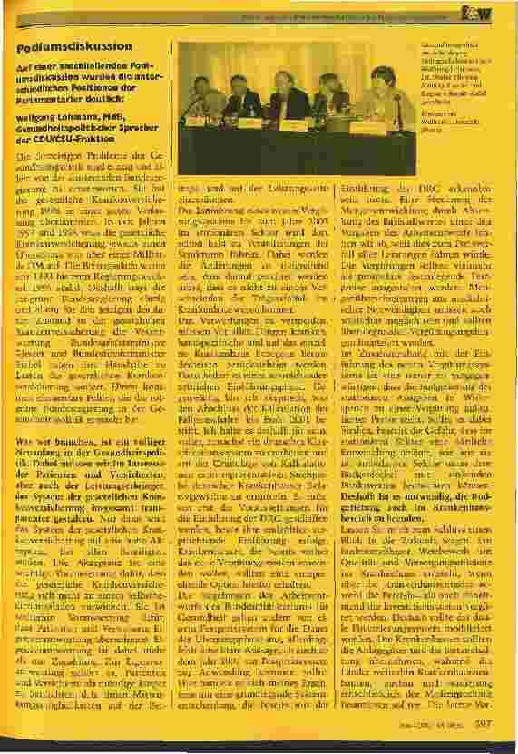 Vorschauseite 1: Podiumsdiskussion