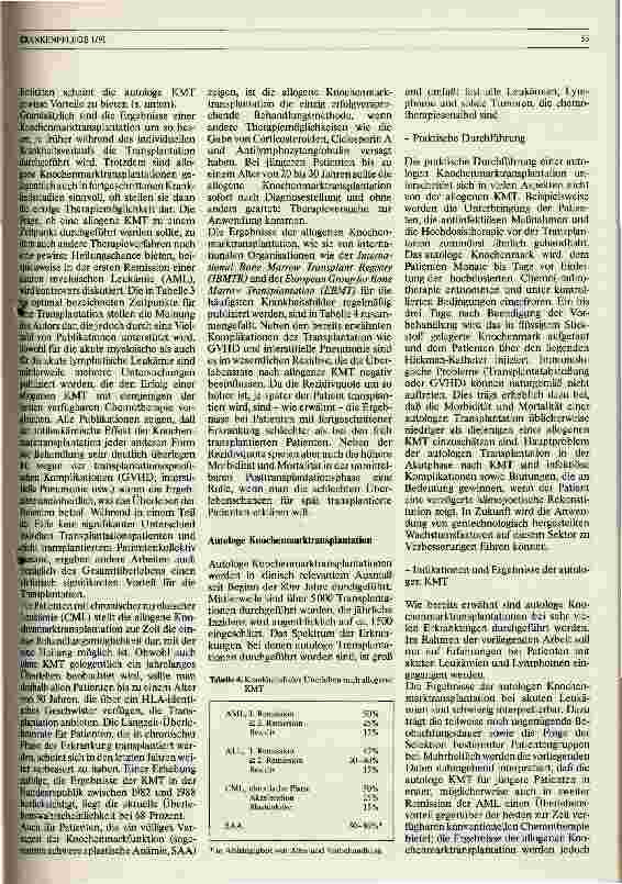 Vorschauseite 3: Möglichkeiten und Grenzen der Knochenmarktransplantation