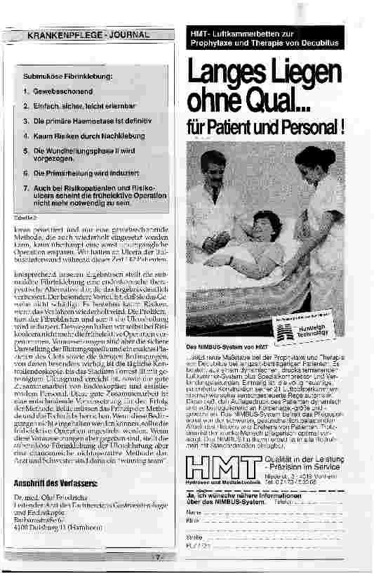 Vorschauseite 4: Stellenwert der endoskopischen Fibrinklebung bei Ulcusblutungen