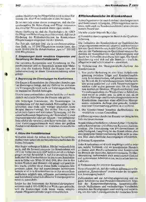 Vorschauseite 6: Wirtschaftlichkeit im Krankenhaus