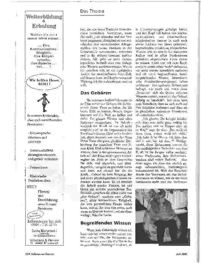 Vorschauseite 3: BEGREIFENDES WISSENIM RAHMEN VON RISIKOKALKULATIONEN? FRAGEN ZUM HEBAMMENWISSEN HEUTE