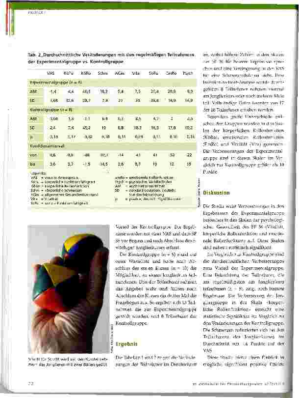 Vorschauseite 3: Effekte eines Jonglierkurses bei Patienten mit chronischen Rückenschmerzen