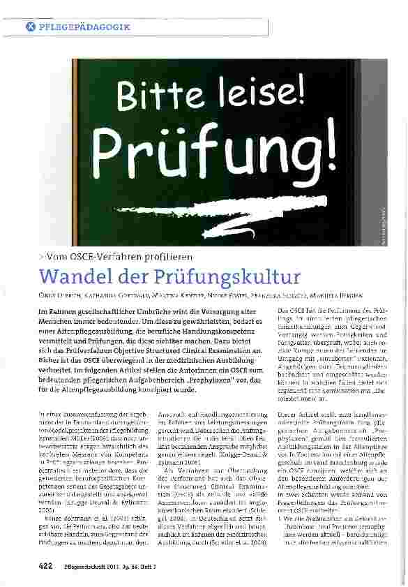 Vorschauseite 1: Wandel der Prüfungskultur