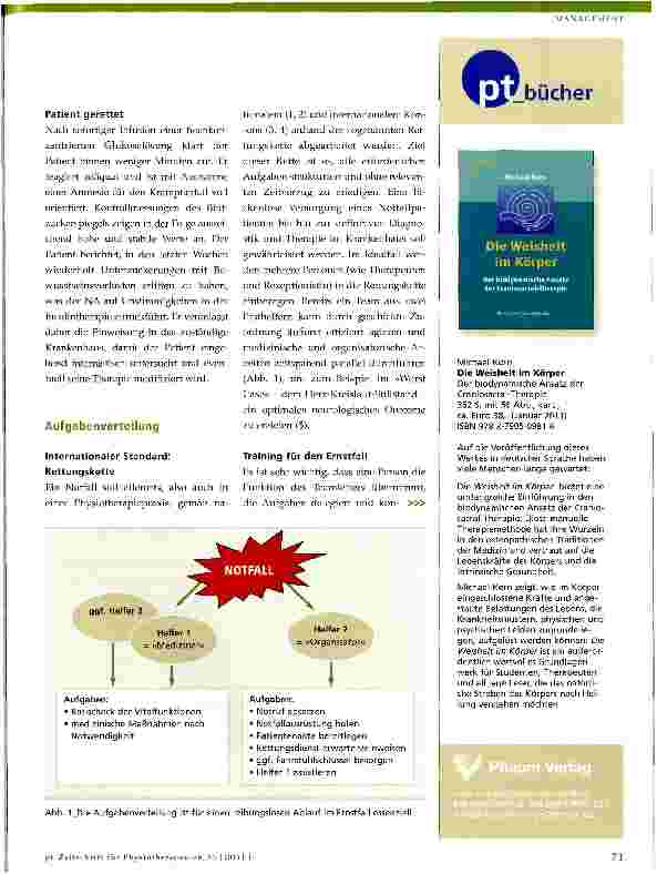 Vorschauseite 2: Krampfanfall während der TherapieÜberlegungen zum Notfallmanagement in einer Praxis für Physiotherapie