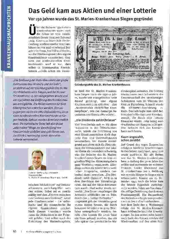 Vorschauseite 1: Das Geld kam aus Aktien und einer Lotterie