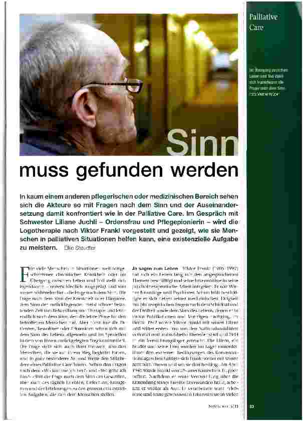 Vorschauseite 1: Sinn muss gefunden werden