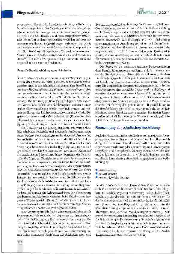 Vorschauseite 4: Zusammenführung der Pflegeausbildungen in einem Berufsgesetz -mögliche Schwierigkeiten und Konsequenzen