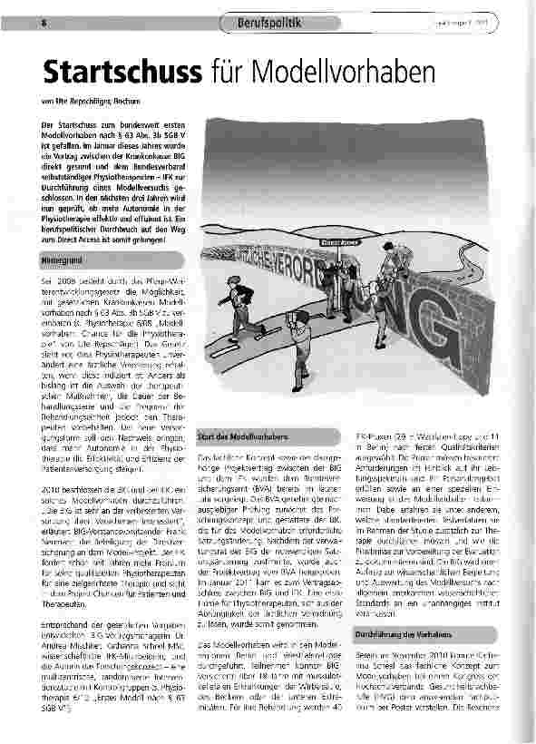 Vorschauseite 1: Startschuss für Modellvorhaben