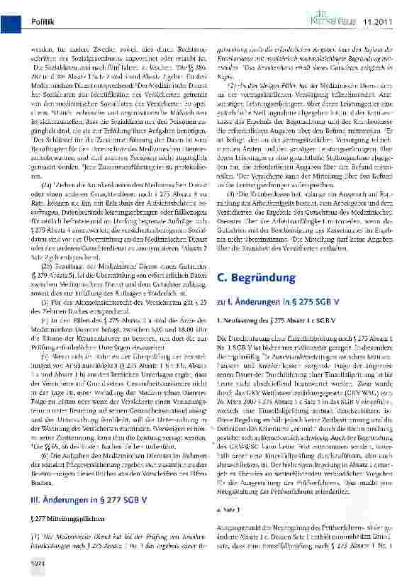 Vorschauseite 5: Reizthema AADK-Prüfungen: Kliniken wehren sich gegen unberechtigte VorwürfeDKG-Vorschlag für eine Neuregelung der Vorschriften zur Einzelfallprüfung nach §§ 275 ff. SGB V