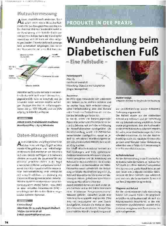Vorschauseite 1: Wundbehandlung beim Diabetischen Fuß - Eine Fallstudie -