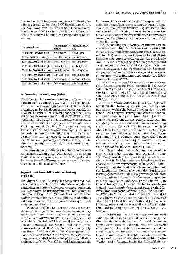 Vorschauseite 3: Zur Novellierung des LPersVG Rheinland-Pfalz