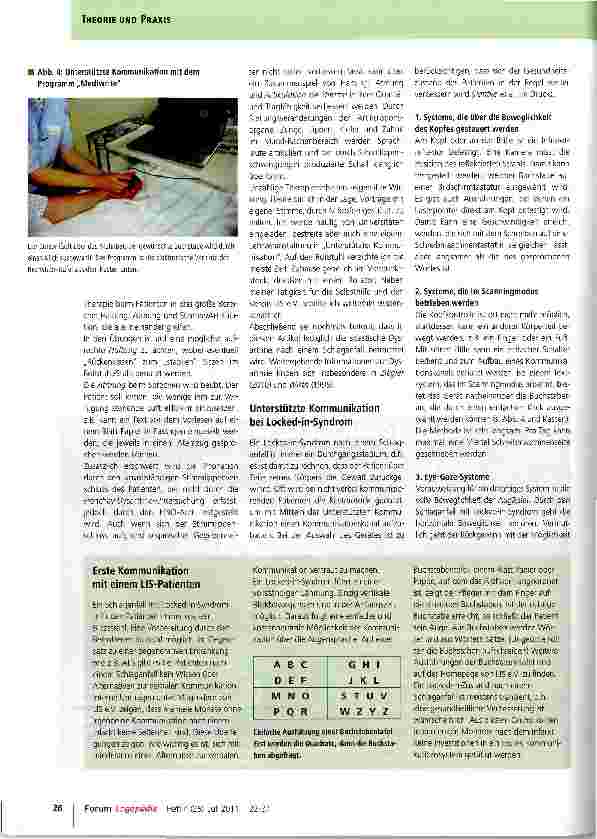 Vorschauseite 5: Wiedergewinnung der Kommunikation bei einem Locked-in-Syndrom