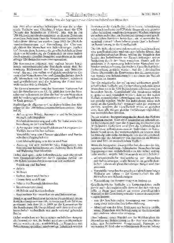 Vorschauseite 5: Von der Segregation zur Inklusion behinderter Menschen