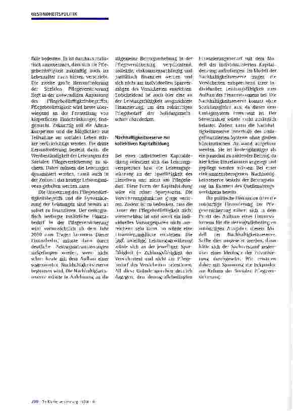 Vorschauseite 4: Aktuelle Reformbaustellen der Gesundheitspolitik