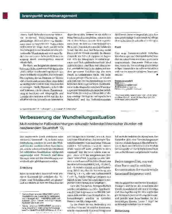 Vorschauseite 1: Verbesserung der Wundheilungssituation