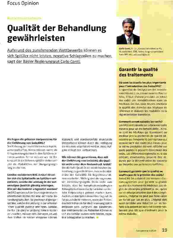 Vorschauseite 1: Qualität der Behandlung gewährleisten