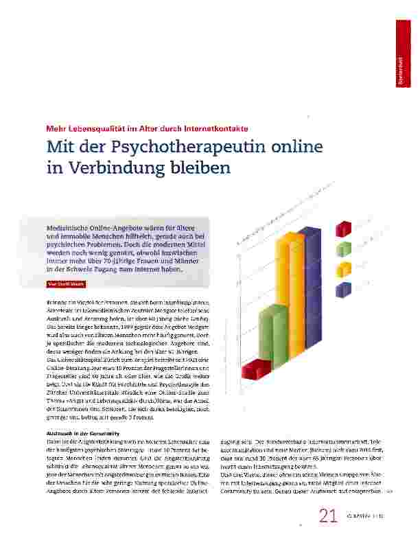 Vorschauseite 1: Mit der Psychotherapeutin online in Verbindung bleiben