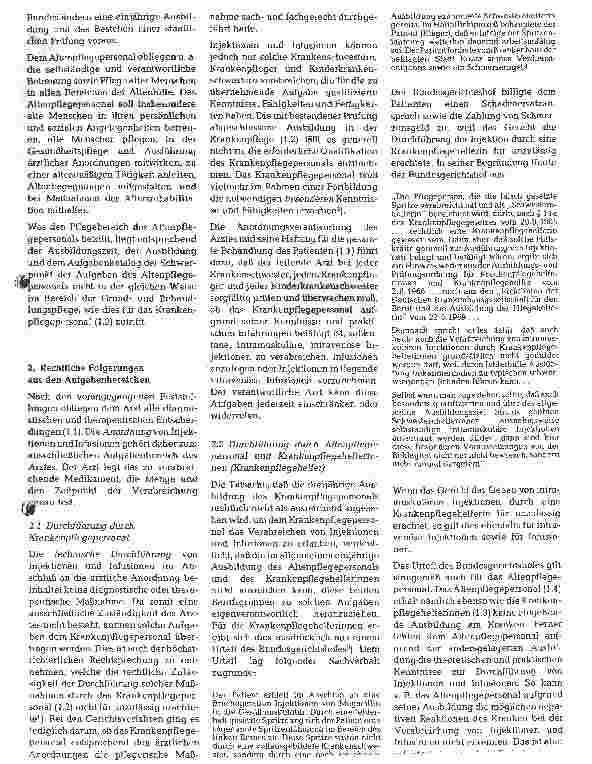 Vorschauseite 2: Dürfen Altenpfleger(innen) injizieren?