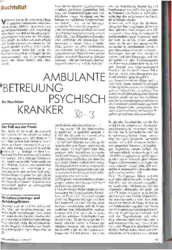 Vorschauseite 1: Ambulante Betreuung psychisch Kranker