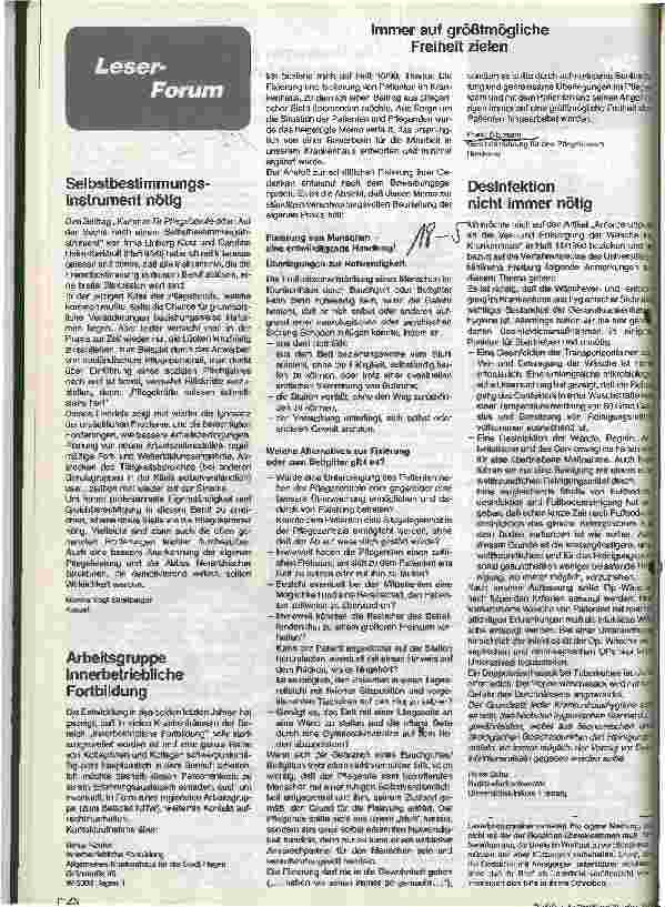 Vorschauseite 1: Immer auf größtmögliche Freiheit zielen