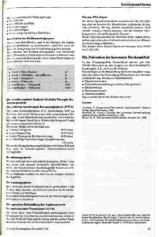 Vorschauseite 4: Angina pectoris - Vorstufe zum Herzinfarkt