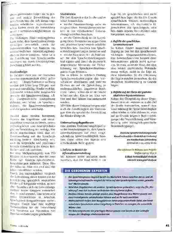 Vorschauseite 2: Wie kommt die Sprache in den Kopf?