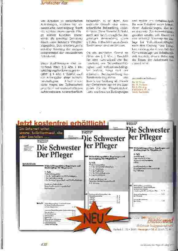Vorschauseite 3: Im Irrgarten der Pflegezulagen Urteile des Bundesarbeitsgerichts vom 23. Februar 2000 und vom 7. Juni 2000