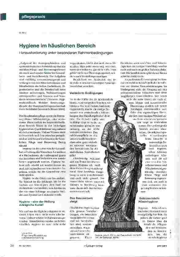 Vorschauseite 1: Hygiene im häuslichen BereichHerausforderung unter besonderen Rahmenbedingungen