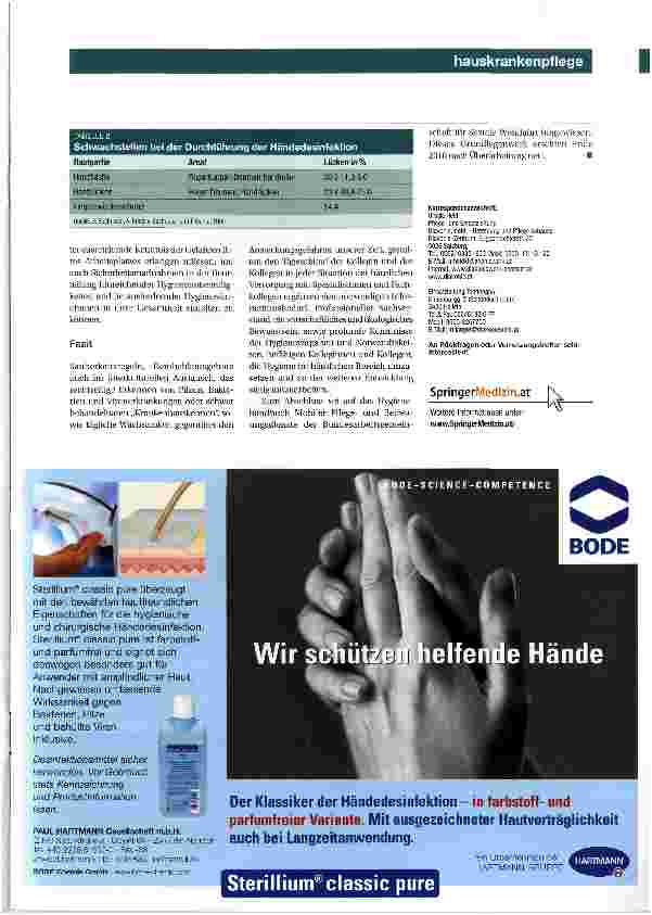 Vorschauseite 4: Hygiene im häuslichen BereichHerausforderung unter besonderen Rahmenbedingungen