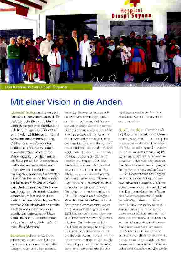 Vorschauseite 1: Mit einer Vision in die Anden