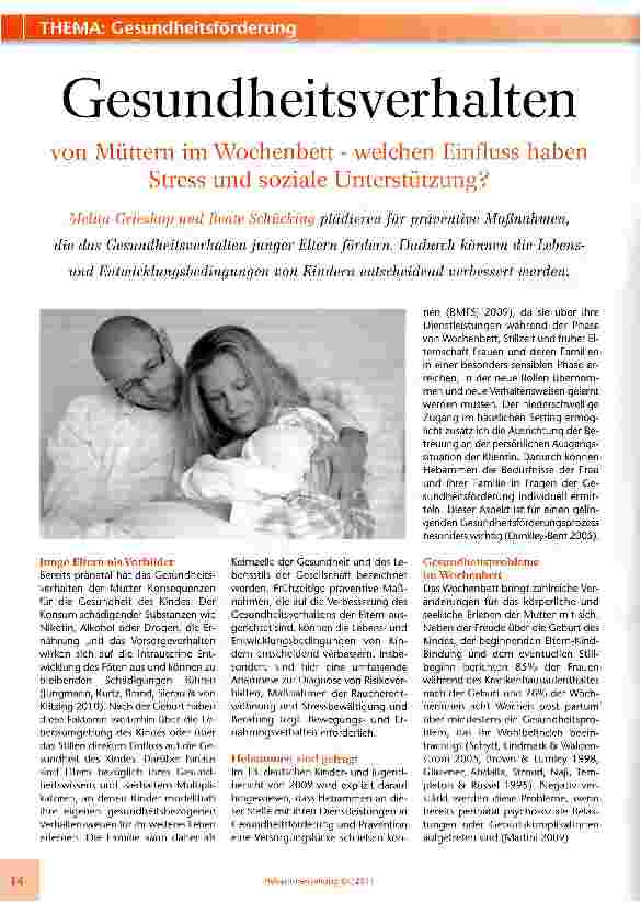 Vorschauseite 1: Gesundheitsverhalten