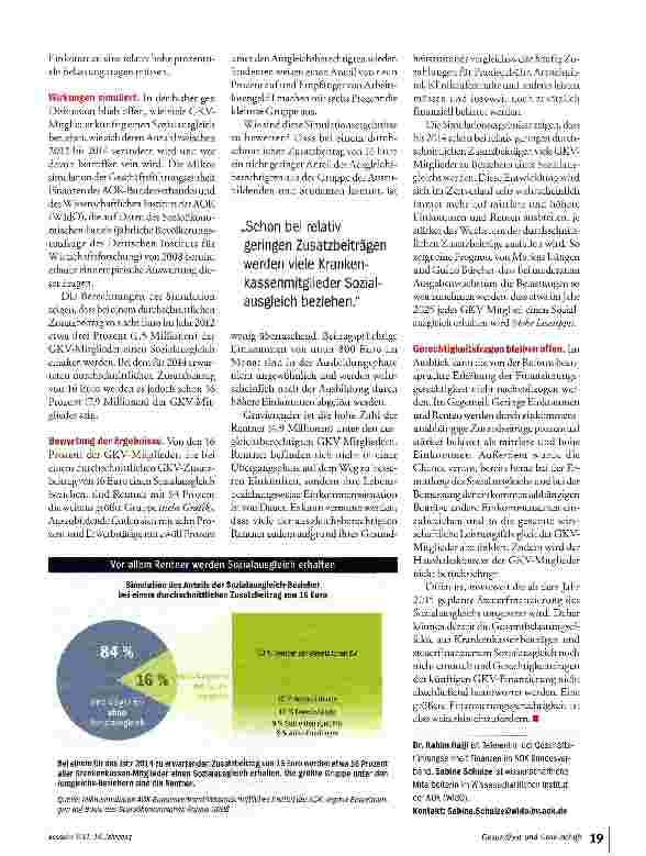 Vorschauseite 2: GKV-FINANZIERUNGSREFORM Wer erhält einen Sozialausgleich?