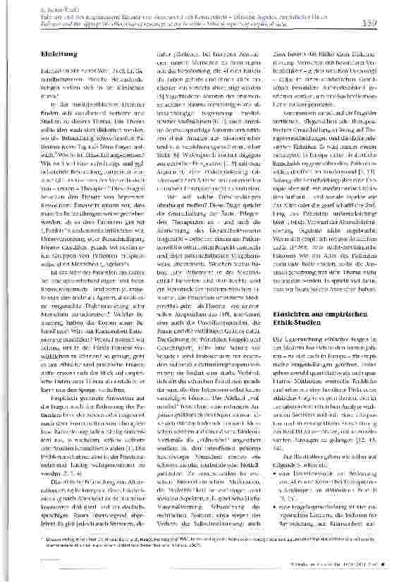 Vorschauseite 2: Fairness und der angemessene Einsatz von Ressourcen am Krankenbett - Ethische Aspekte empirischer Daten