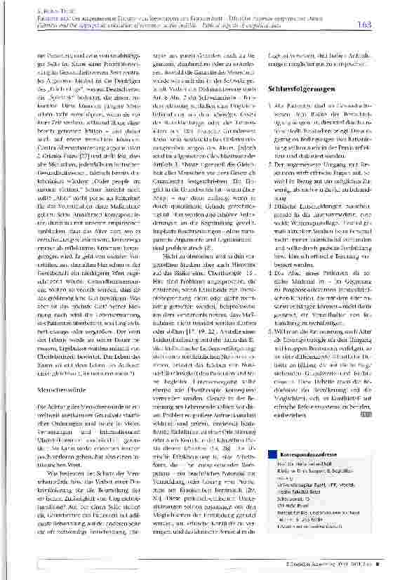 Vorschauseite 6: Fairness und der angemessene Einsatz von Ressourcen am Krankenbett - Ethische Aspekte empirischer Daten