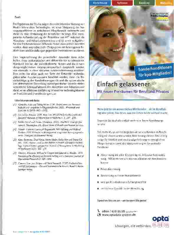 Vorschauseite 4: Pflegedienst-Studie 2011: Die Rolle ambulanter Pflegedienste in den medizinischen Versorgungsstrukturen