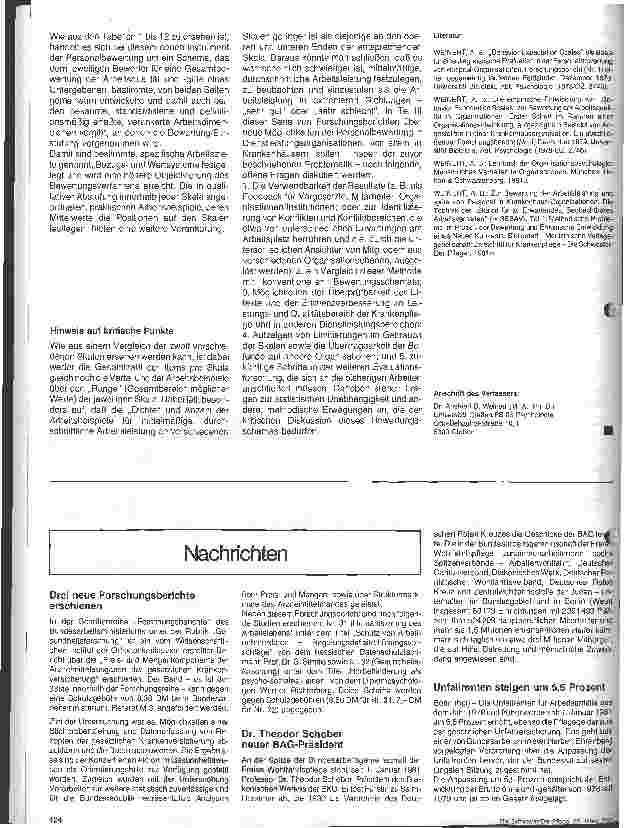 Vorschauseite 6: Über die Entwicklung einer neuen Bewertungssystematik zur Einstufung der Güte und Qualität der Arbeitsleistung v. Beschäftigten im Pflegebereich
