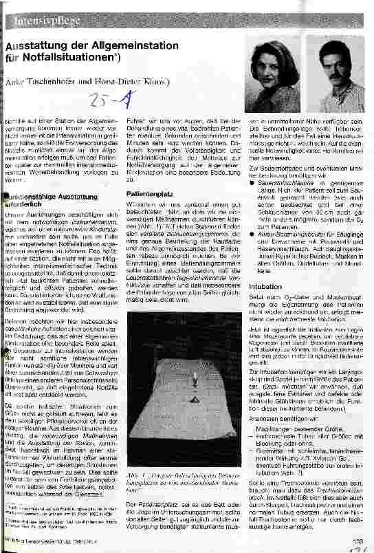 Vorschauseite 1: Ausstattung der Allgemeinstation für Notfallsituationen