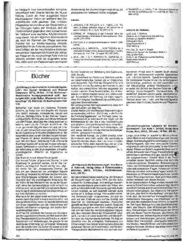 Vorschauseite 4: Inzisionsfolien als postoperativer Verband - eine Erleichterung bei der Pflege chirurgischer Patienten?