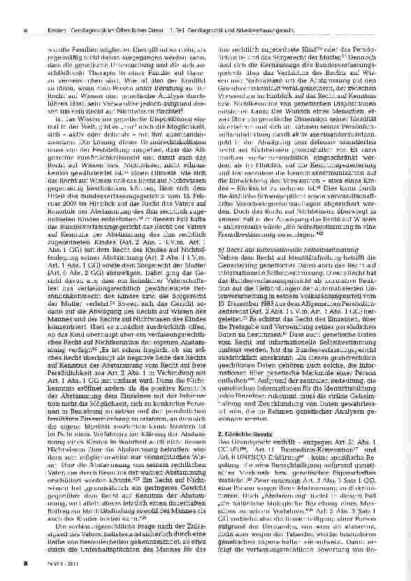 Vorschauseite 5: Gendiagnostik im Öffentlichen Dienst1. Teil: Gendiagnostik und Arbeitsverfassungsrecht