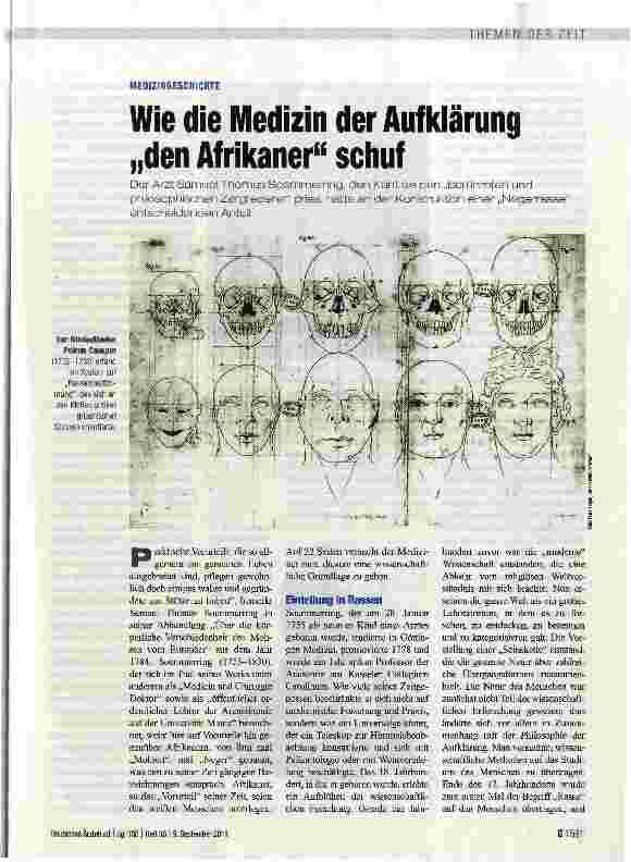 Vorschauseite 1: Wie die Medizin der Aufklärung „den Afrikaner schuf