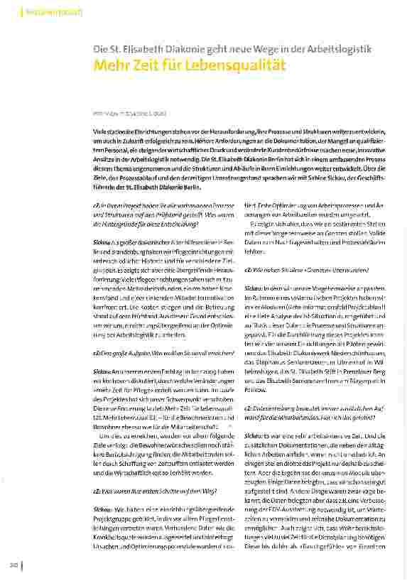 Vorschauseite 1: Mehr Zeit für Lebensqualität