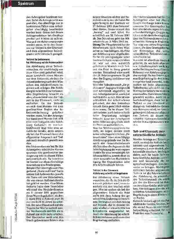 Vorschauseite 2: Wenn Pflegedienste mit Teilzeitanträgen bombardiert werden ...